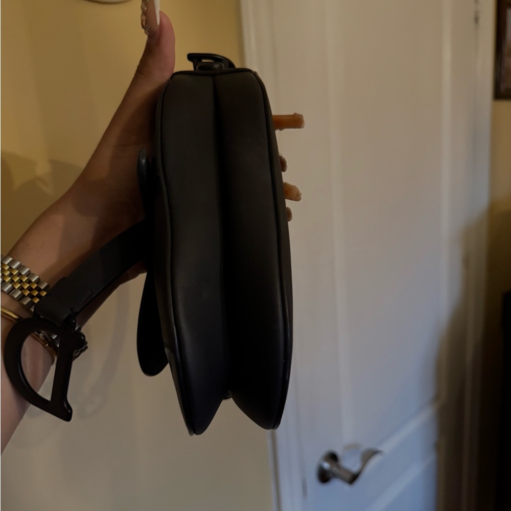 Christian Dior Black Ultramatte calfskin Leather Mini Saddle Bag - Picture 5 of 7